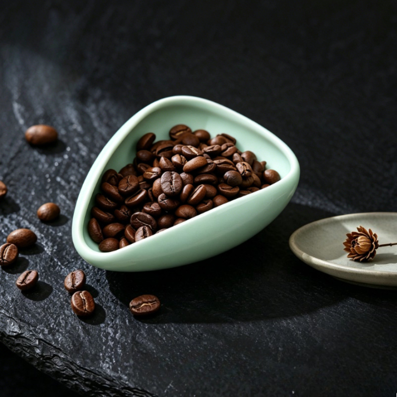 Home Bar Cafe - multicolour Coffee Bean Plate Coffee Measuring