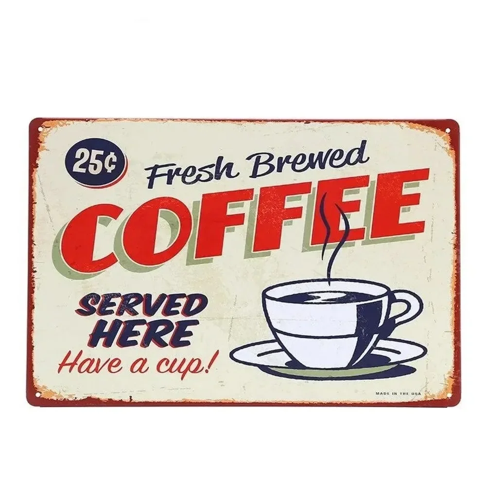 Plaque Metal Signs Drink Coffe - Home Bar Cafe recension och pris