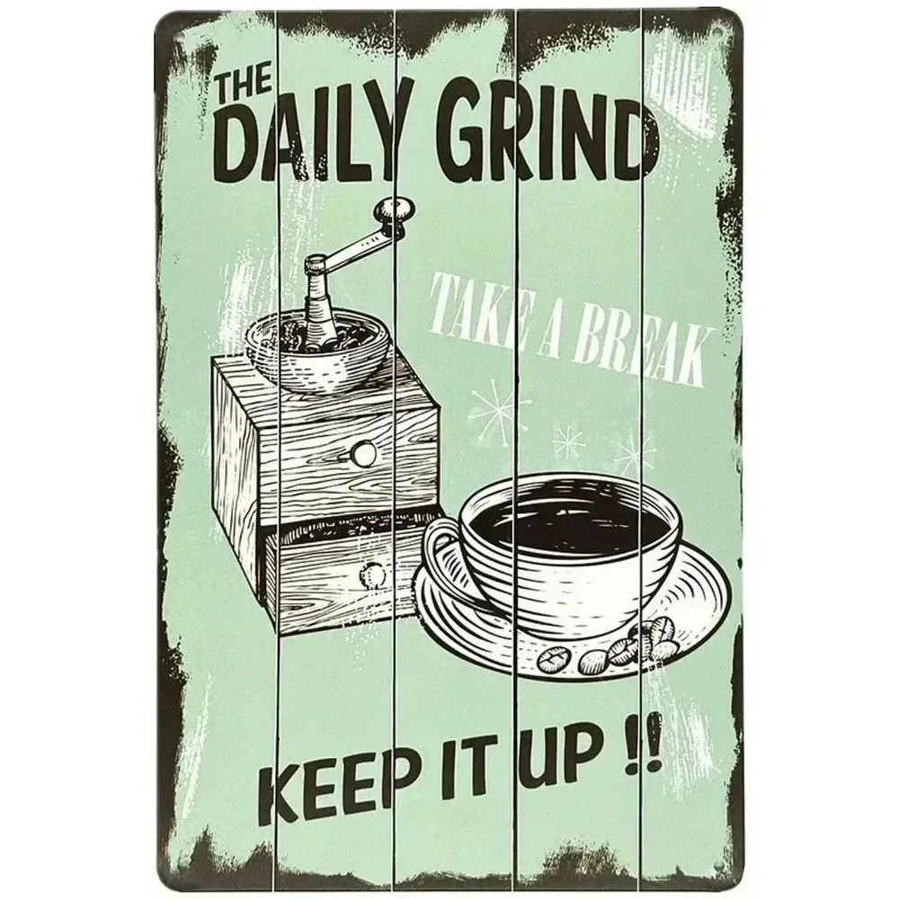 Plaque Metal Signs Drink Coffe - Home Bar Cafe recension och pris