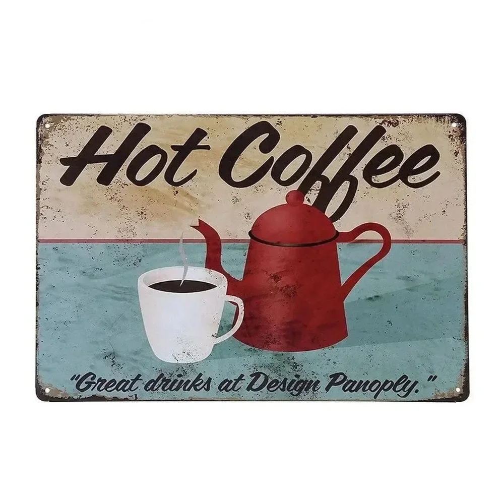 Plaque Metal Signs Drink Coffe - Home Bar Cafe recension och pris