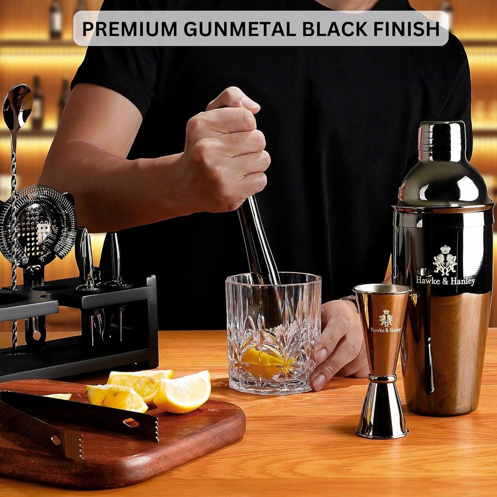 Cocktail Shaker Bar Set with i - Cocktail Recipe Book recension och pris
