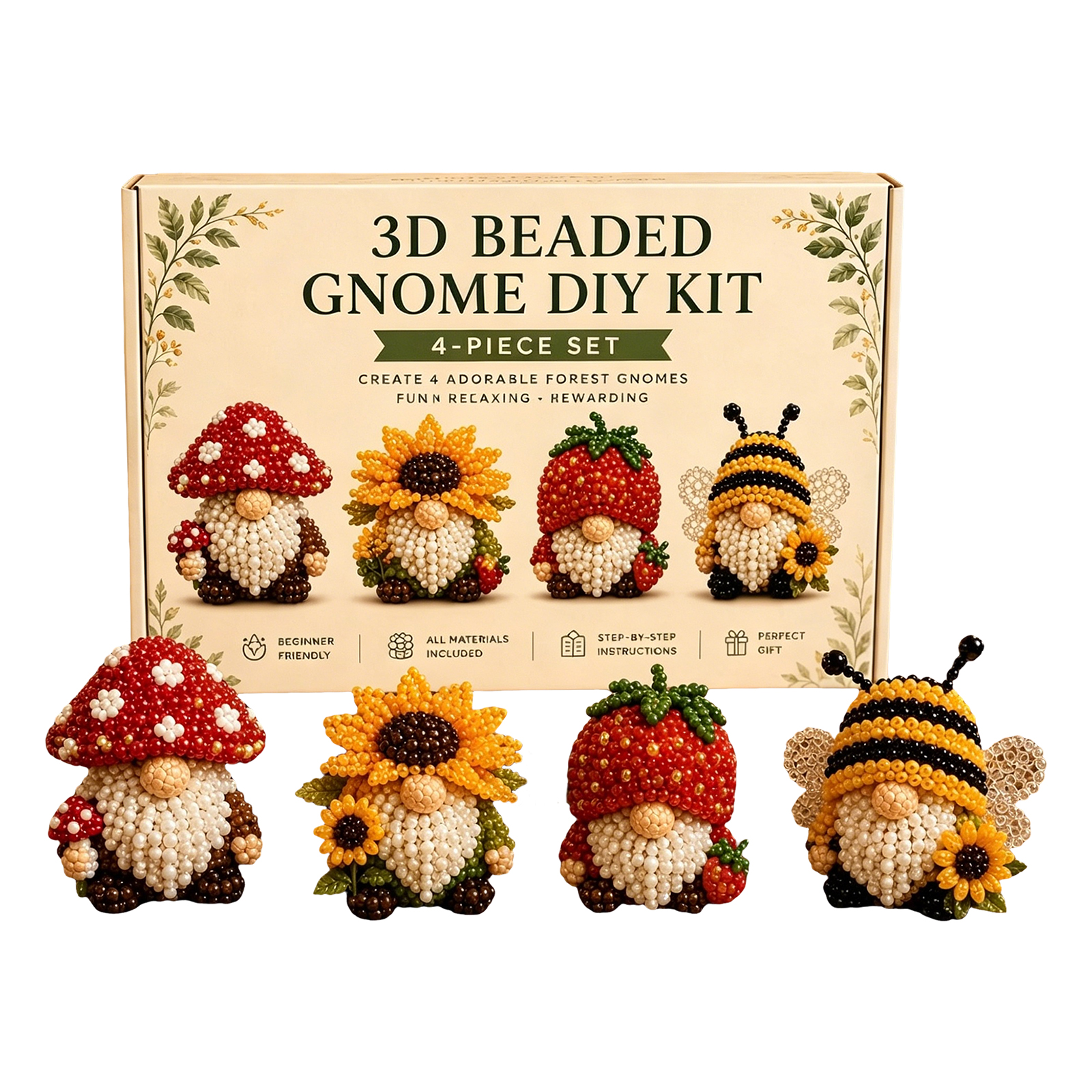 3D Beaded Gnome DIY Kit with F - Home Bargains recension och pris