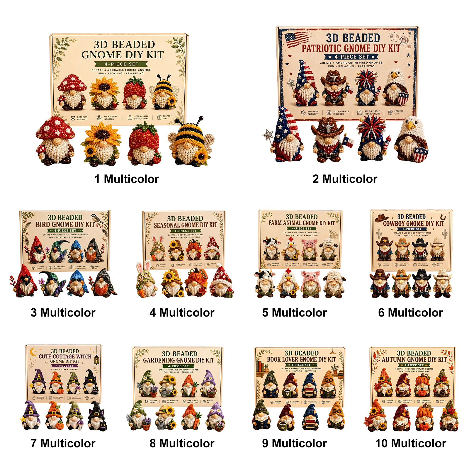3D Beaded Gnome DIY Kit with F - Home Bargains recension och pris