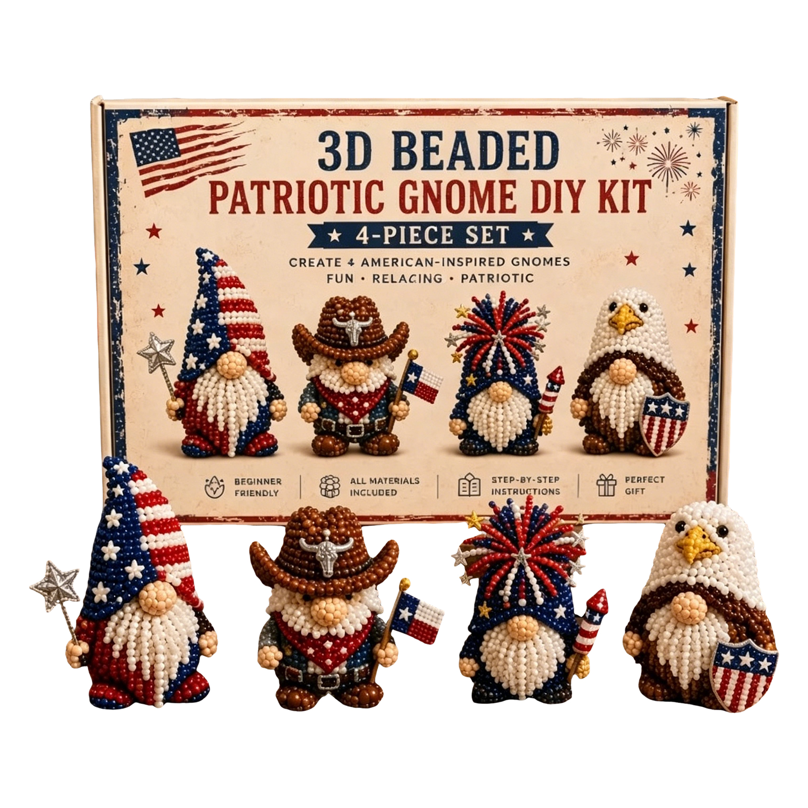 3D Beaded Gnome DIY Kit with F - Home Bargains recension och pris