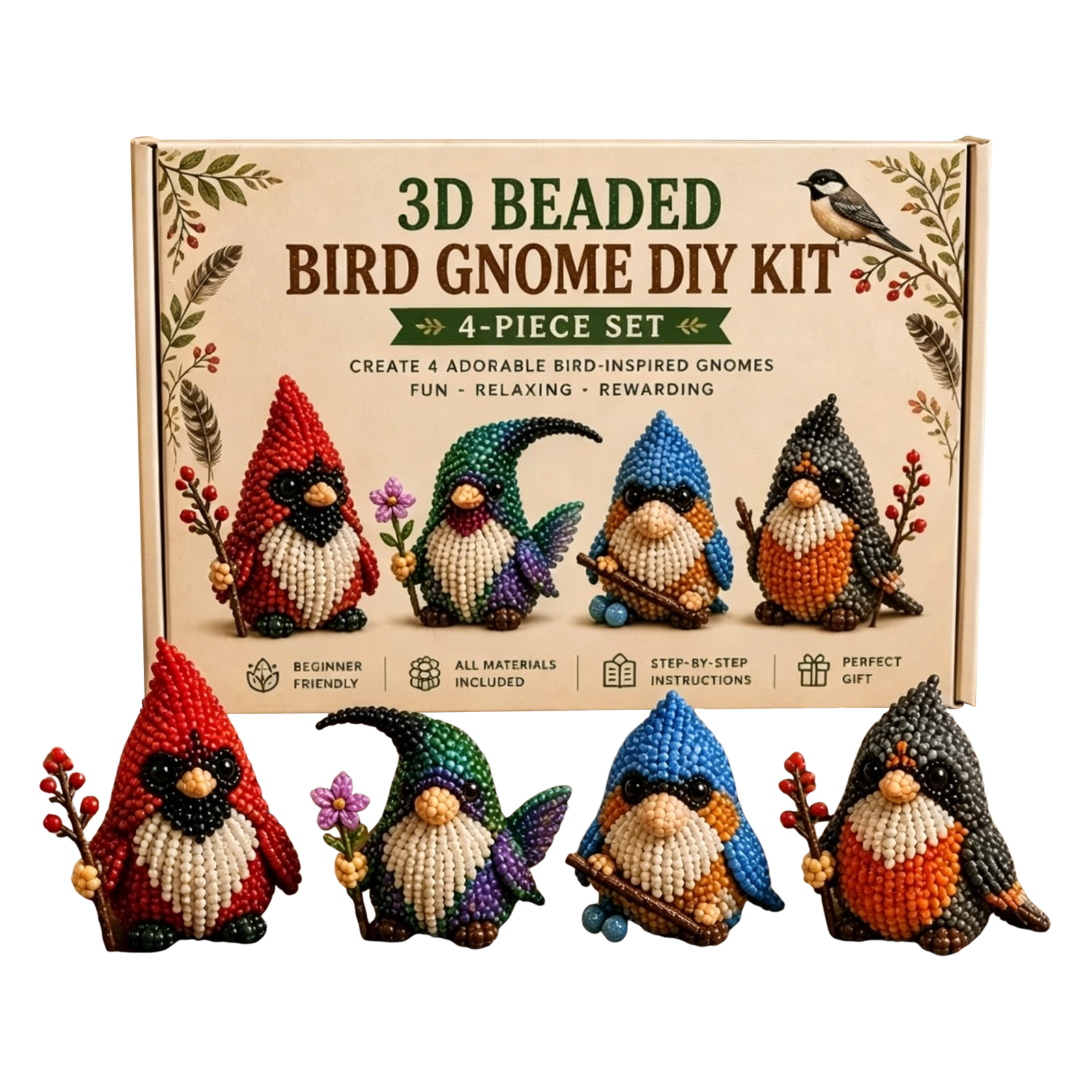 3D Beaded Gnome DIY Kit with F - Home Bargains recension och pris