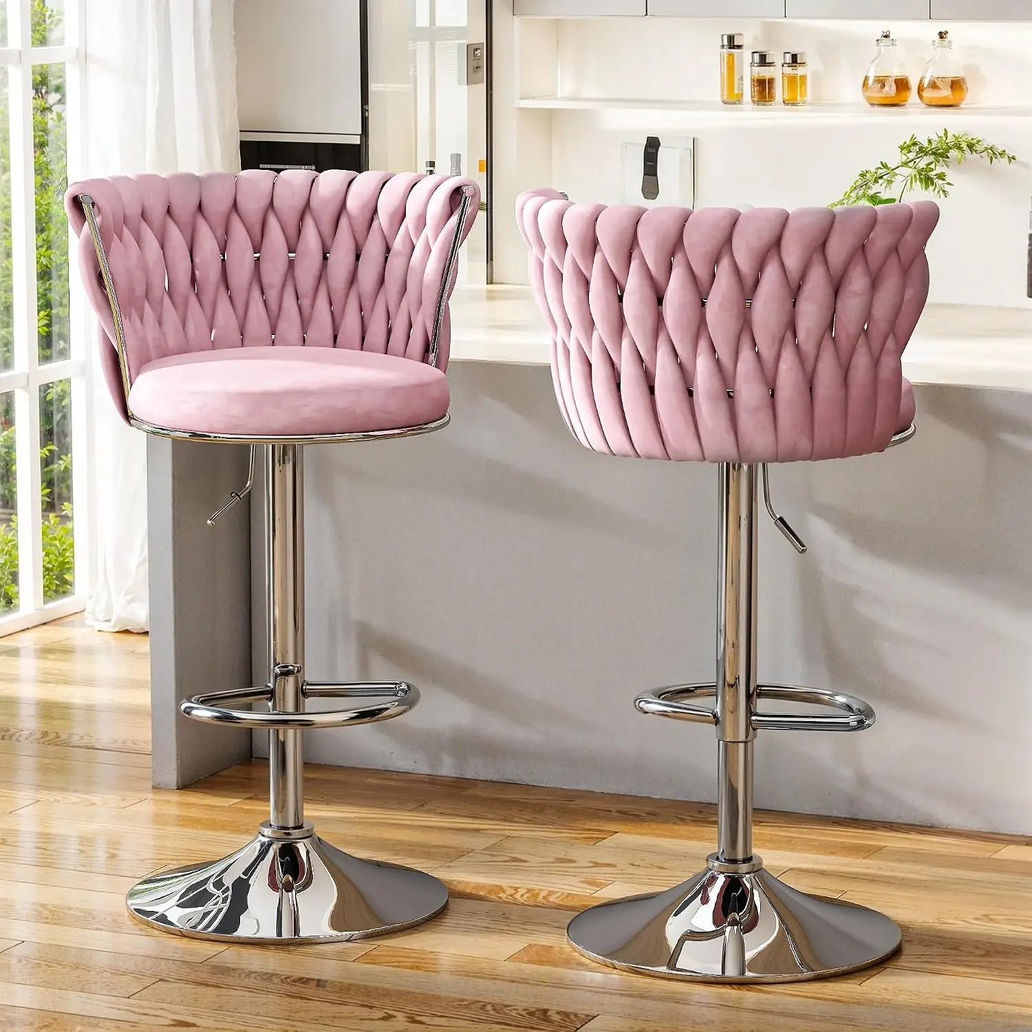 Velvet Bar Stools Set Of 2, Sw - Home Bar Stools recension och pris