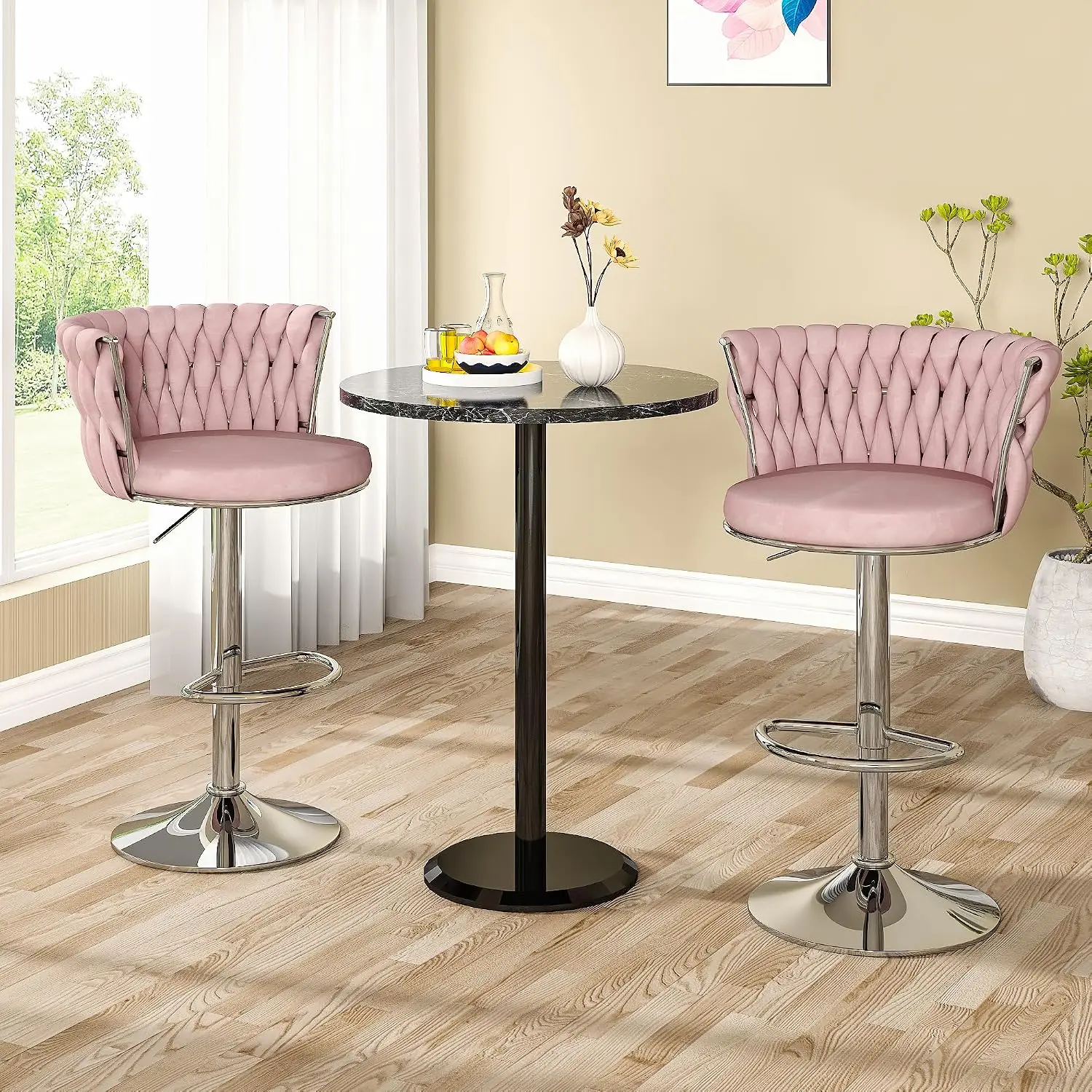 Velvet Bar Stools Set Of 2, Sw - Home Bar Stools recension och pris