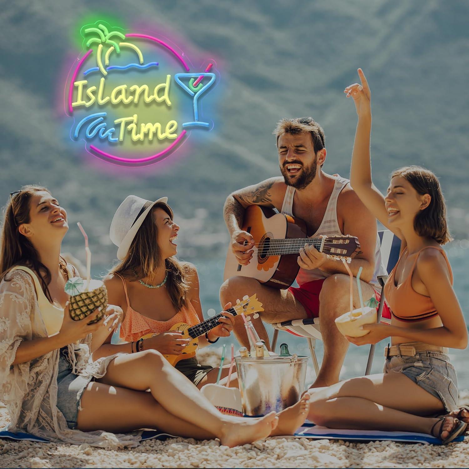 Island Time Neon Sign LED Ligh - Home Bar Signs recension och pris