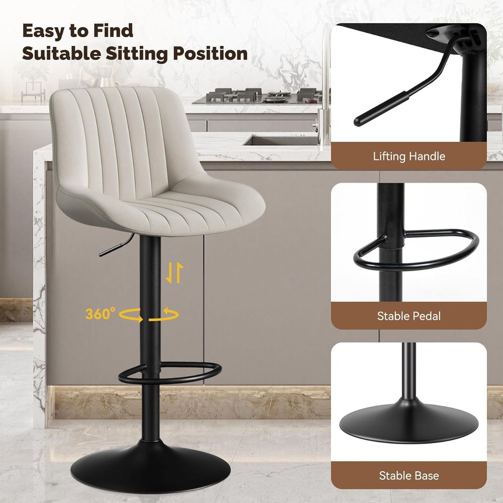 Bar Stools Set o 2, Adjustable - Home Bar And Counter recension och pris