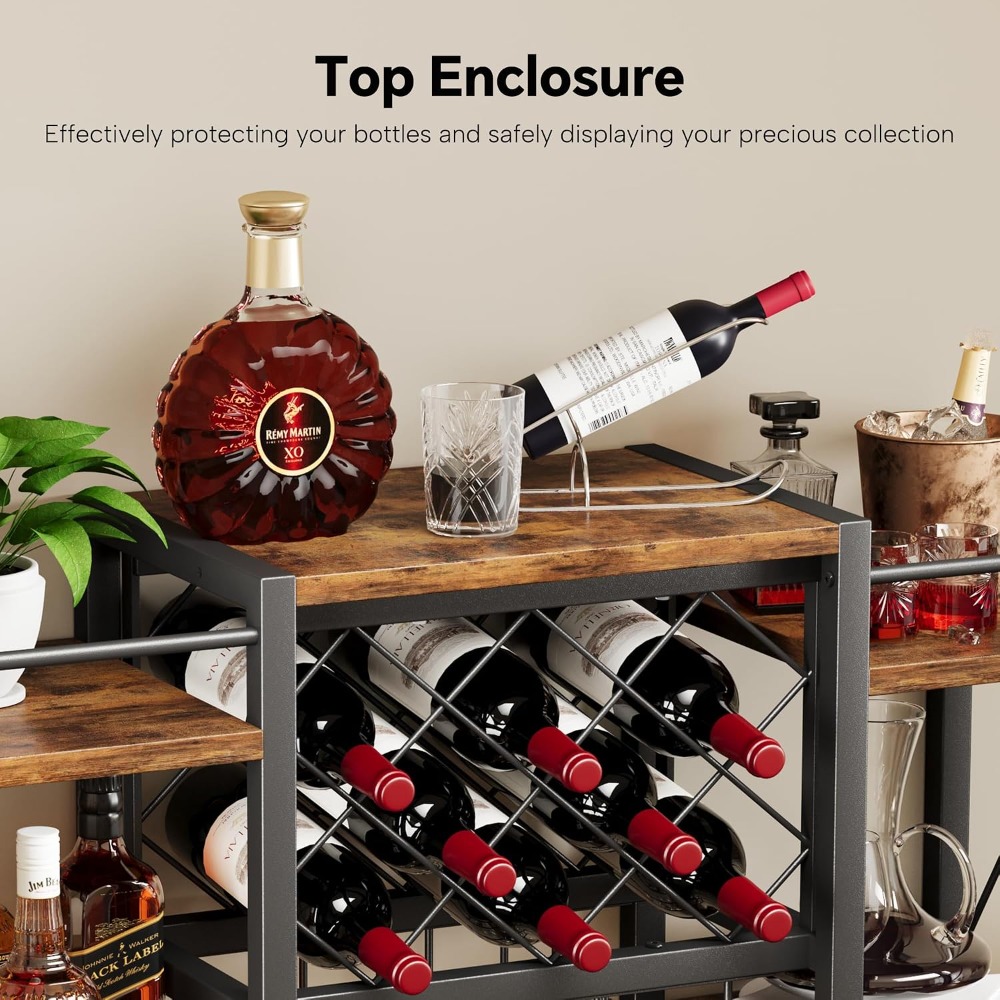 Wall Mounted Wine Rack with Gl - Home Bar Shelf recension och pris