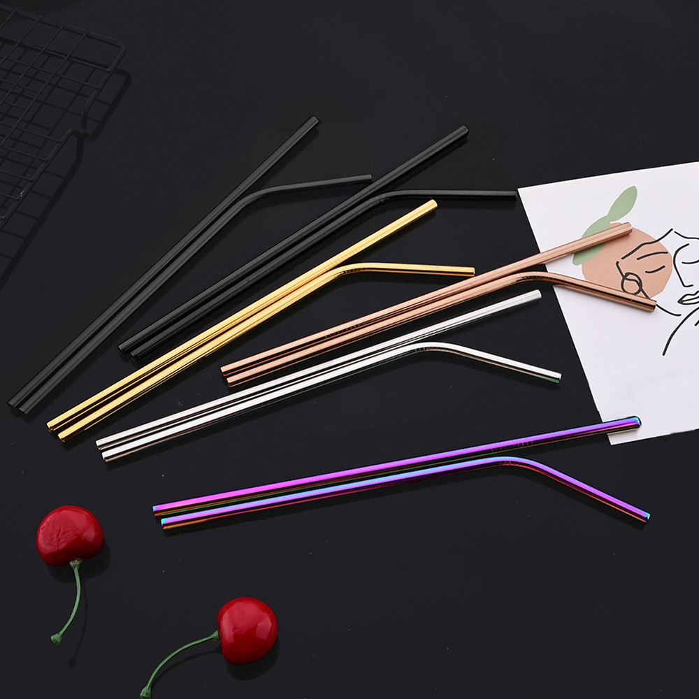 14Pcs Reusable Rose Gold Straw - Home Bar Shelf recension och pris