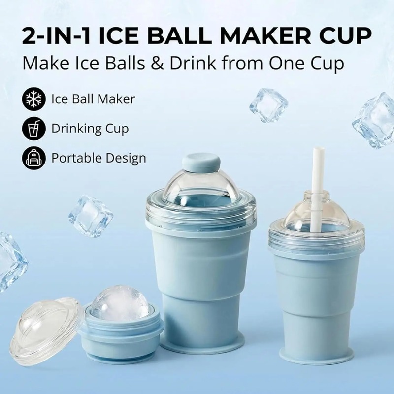 2-in-1  Silicone Folding Ice H - Ice Mold Sphere recension och pris