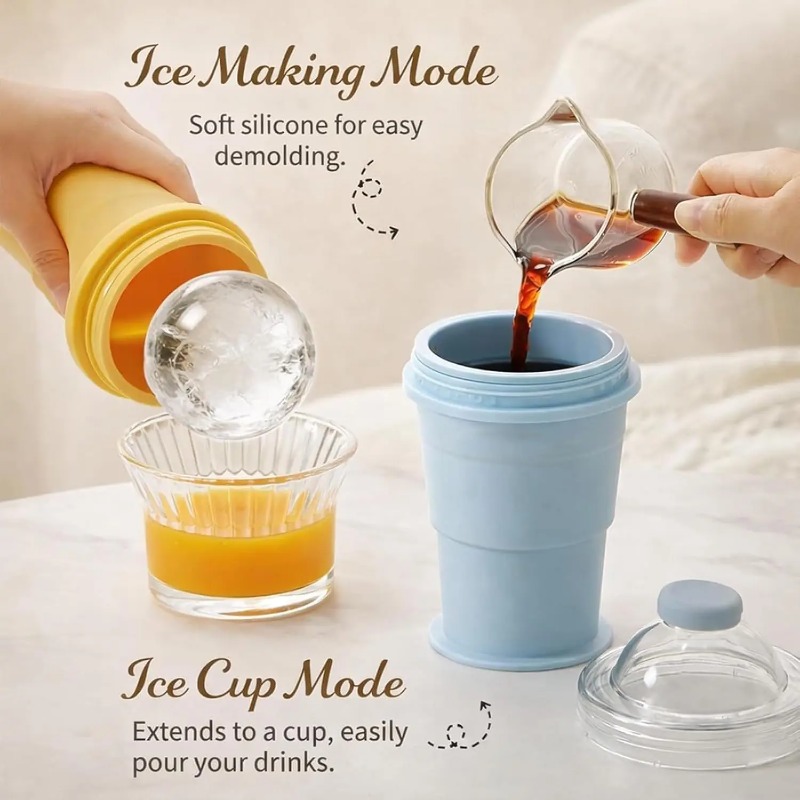 2-in-1  Silicone Folding Ice H - Ice Mold Sphere recension och pris