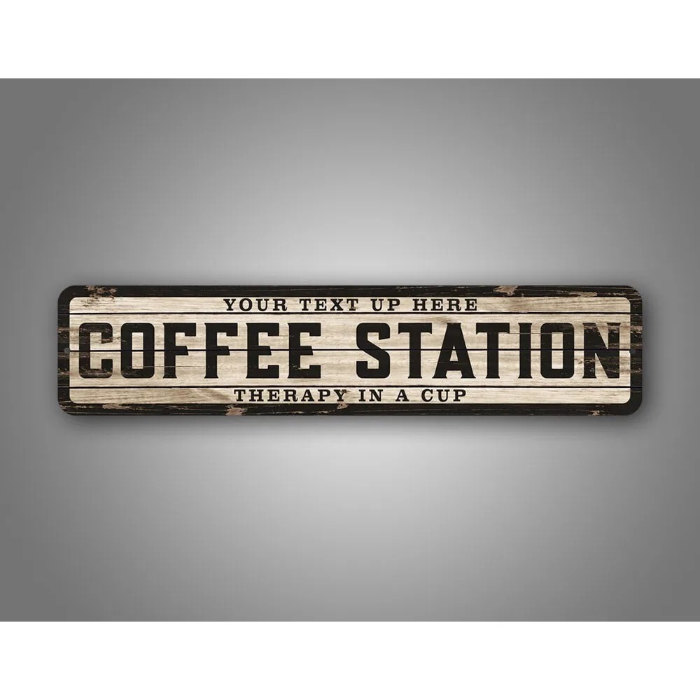 Custom Text Logo Weathered Woo - Home Bar Cafe recension och pris