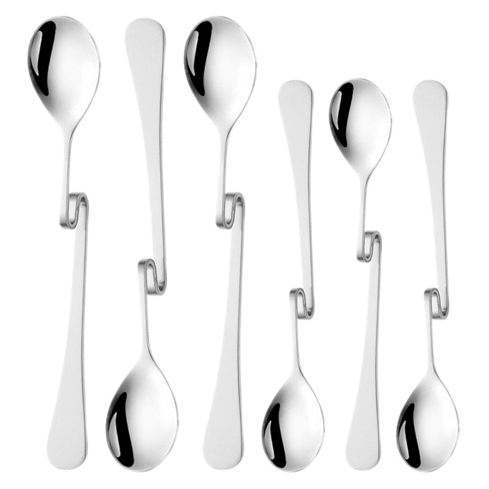 6Pcs Stainless Steel S Shape H - Bar Spoon Twisted recension och pris