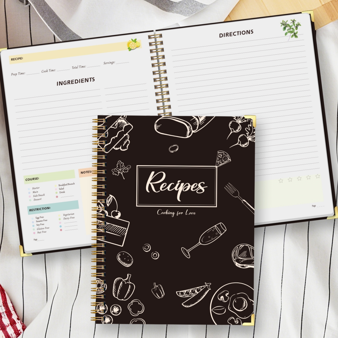 Recipe Journal Notebook with S - Cocktail Recipe Book recension och pris