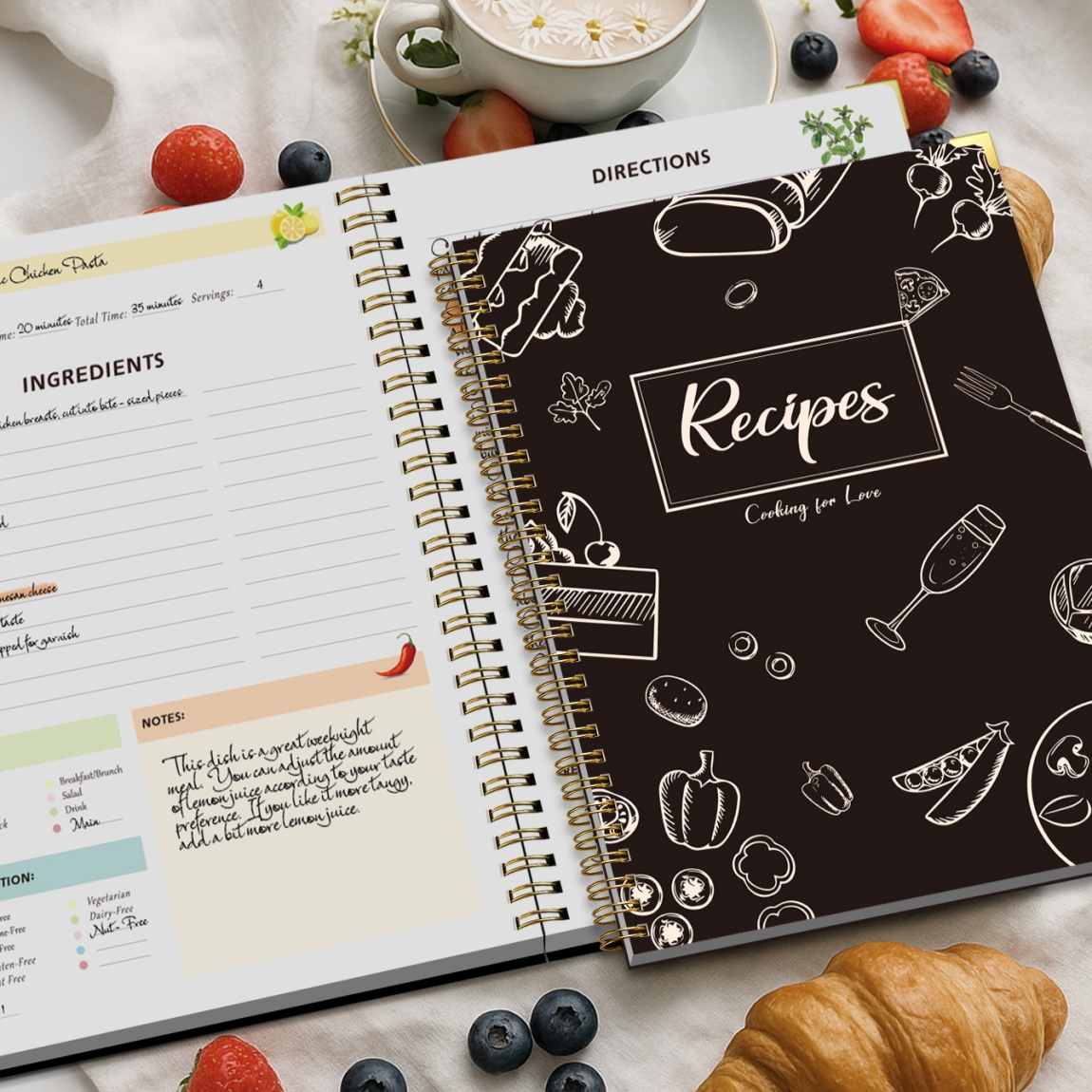 Recipe Journal Notebook with S - Cocktail Recipe Book recension och pris