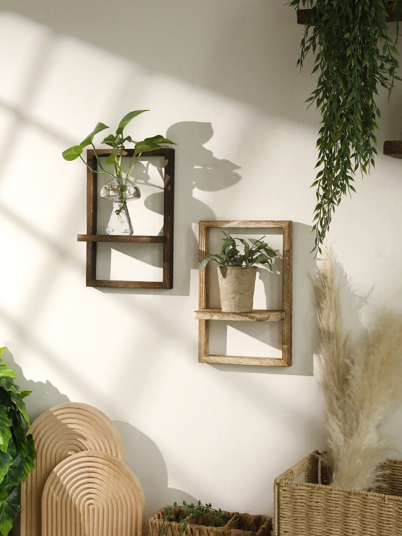 Wooden Display Shelf Floating  - Home Bar Shelf recension och pris