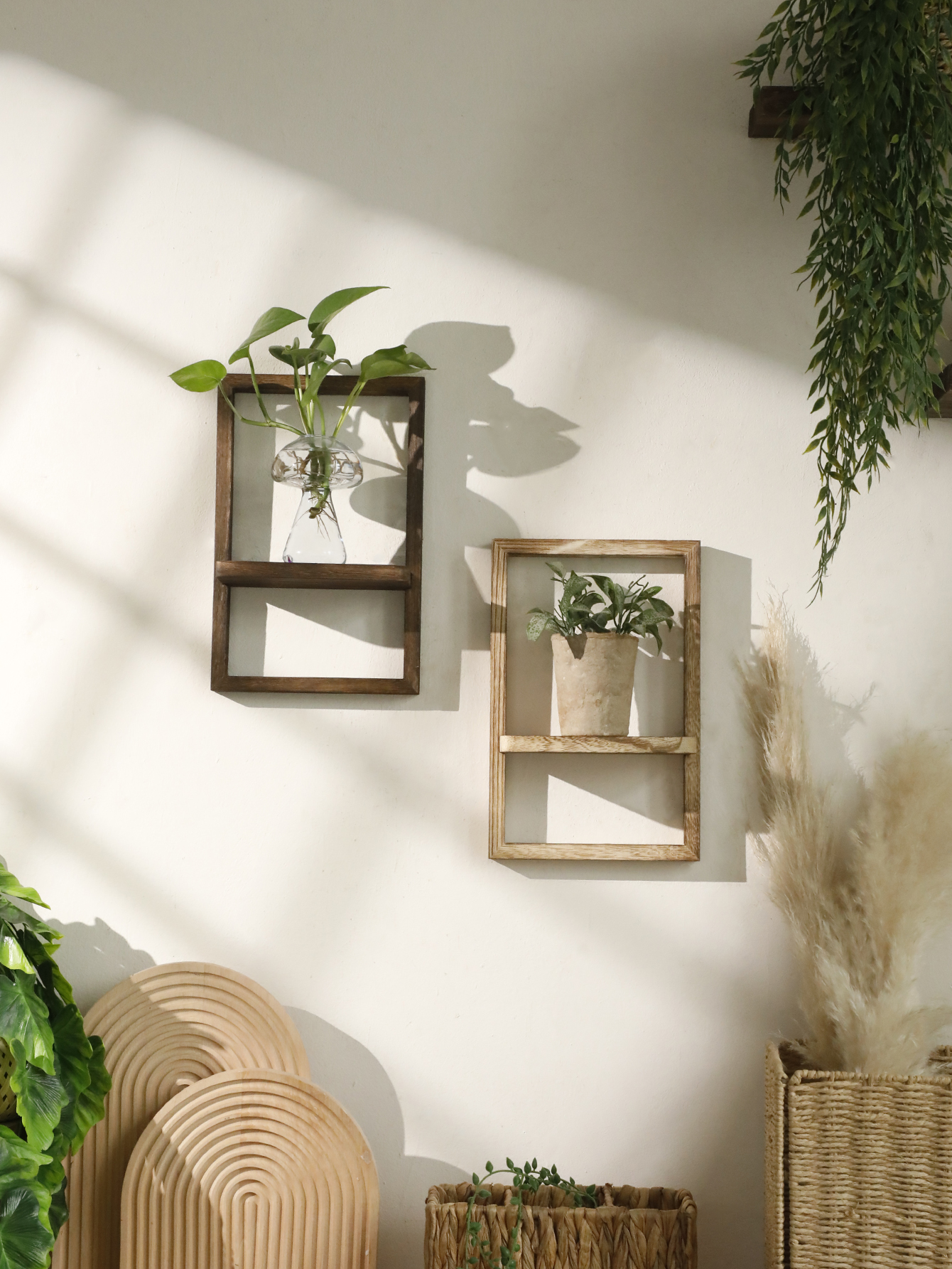 Wooden Display Shelf Floating  - Home Bar Shelf recension och pris