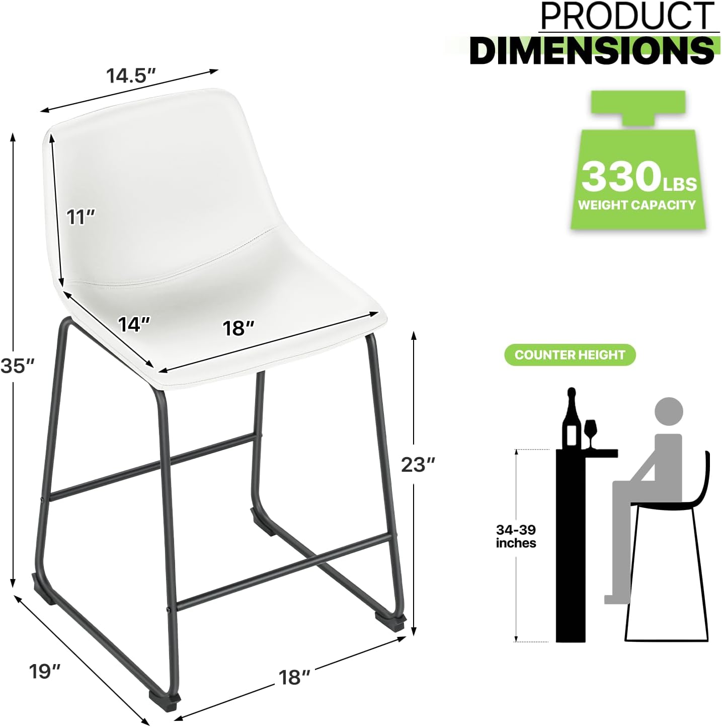 Bar Stools Set of 2 with Metal - Home Bar Stools recension och pris
