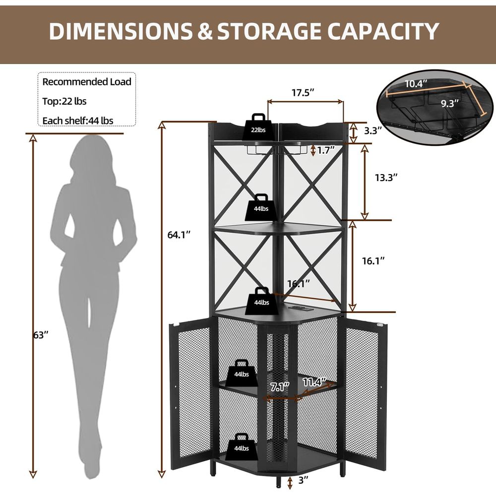 5-Tier Wine Bar Cabinet with L - Home Bar And Cabinet recension och pris