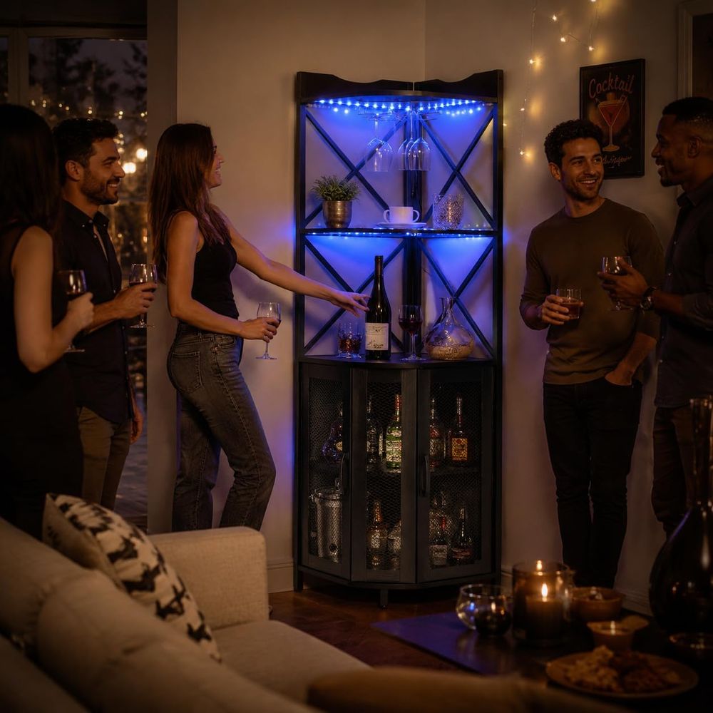 5-Tier Wine Bar Cabinet with L - Home Bar And Cabinet recension och pris