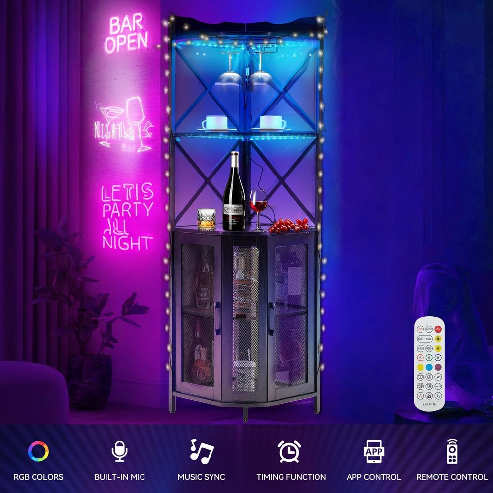 5-Tier Wine Bar Cabinet with L - Home Bar And Cabinet recension och pris
