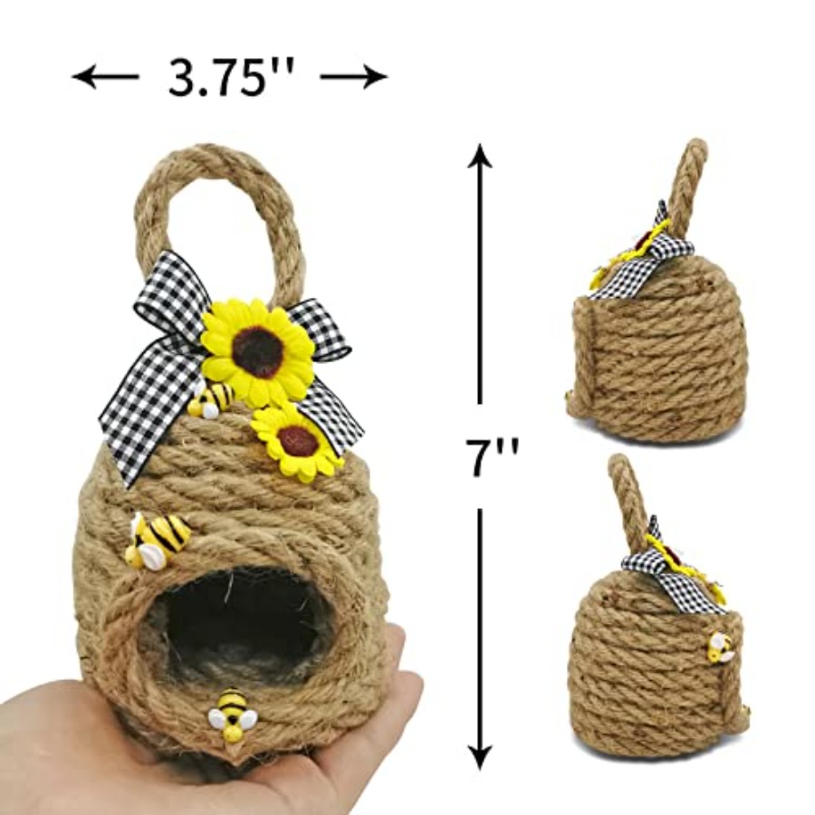 Mini Beehive Farmhouse Bee Tie - Home Bar Shelf recension och pris