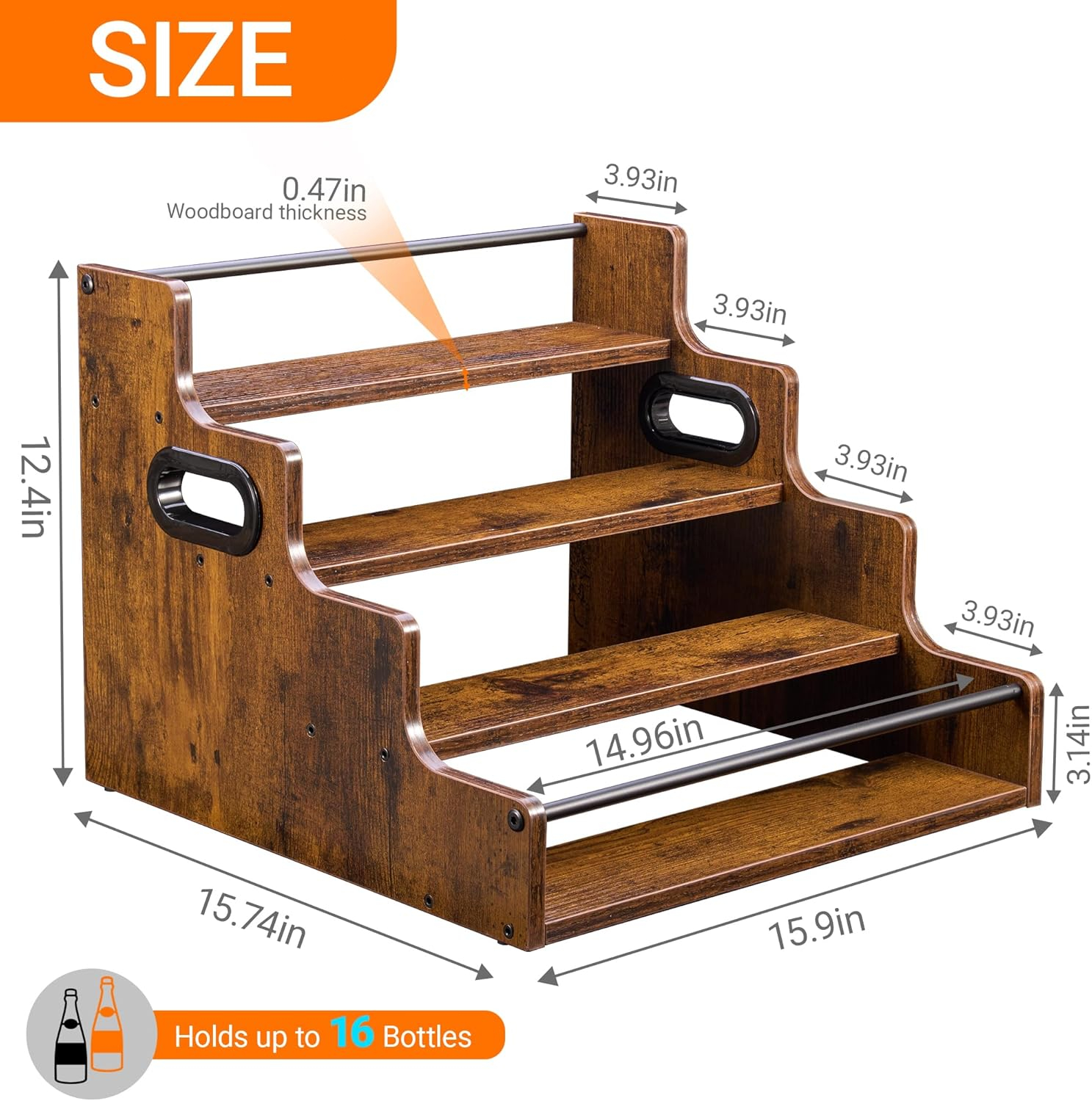 Liquor Bottle Display Shelf, C - Home Bargains recension och pris