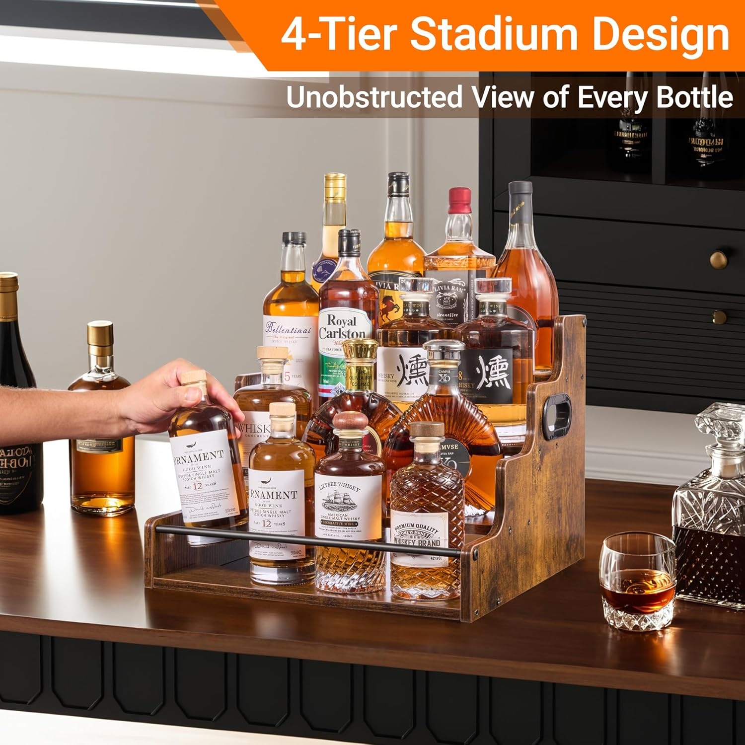 Liquor Bottle Display Shelf, C - Home Bargains recension och pris