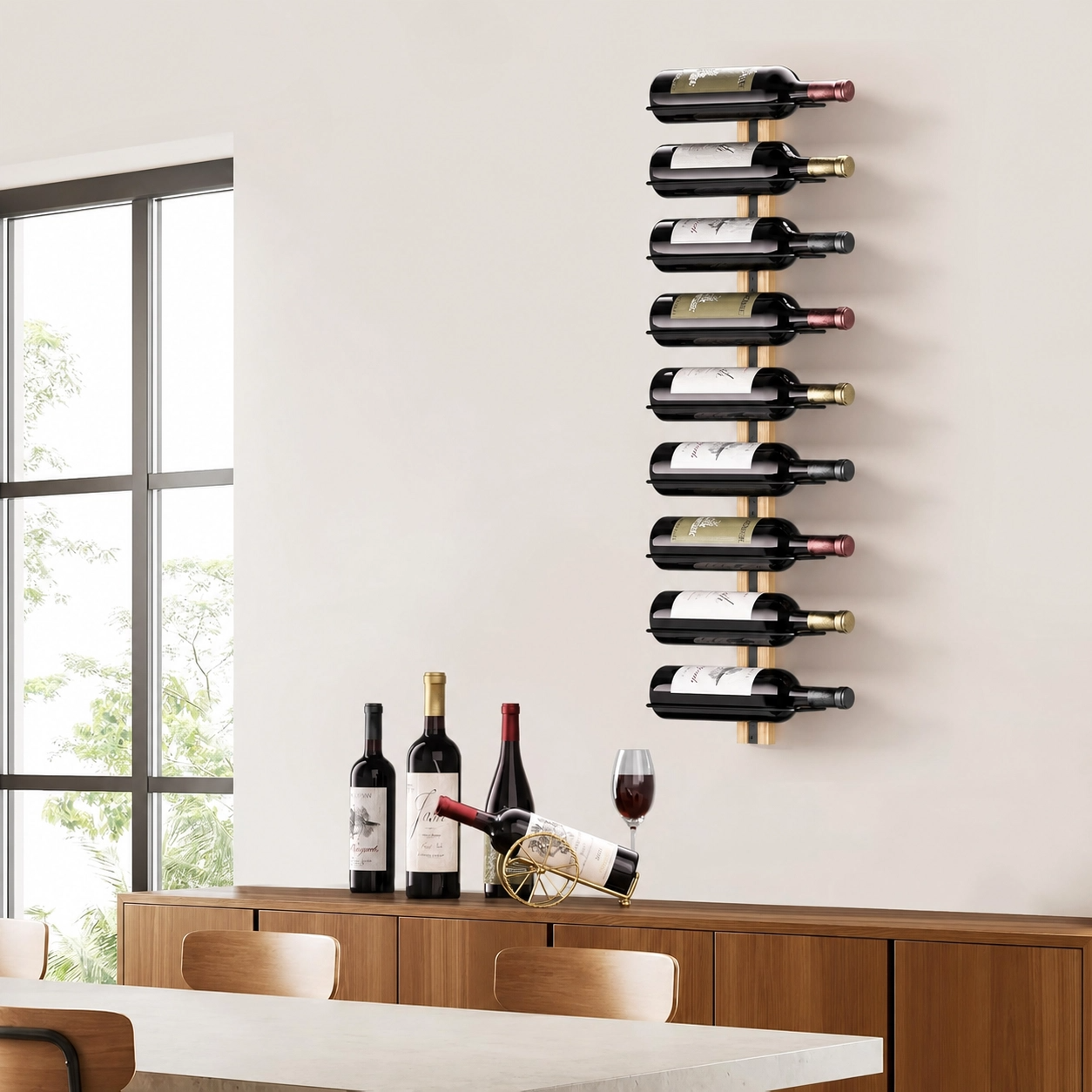 Wall-mounted Wood Wine Rack Ho - Home Bar Stand recension och pris