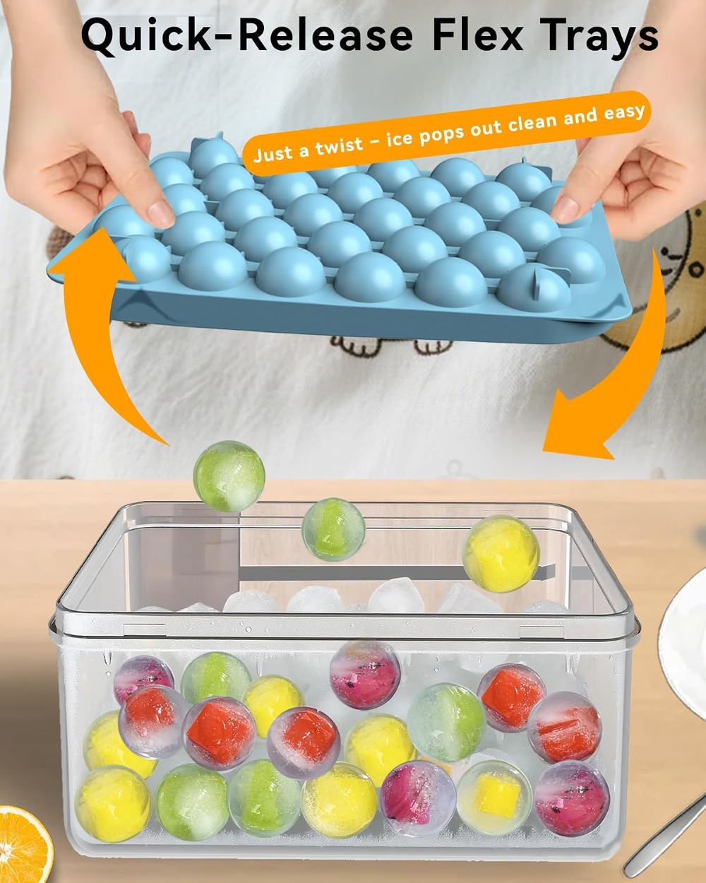 Mini Ice Ball Trays with Lid & - Ice Mold Sphere recension och pris
