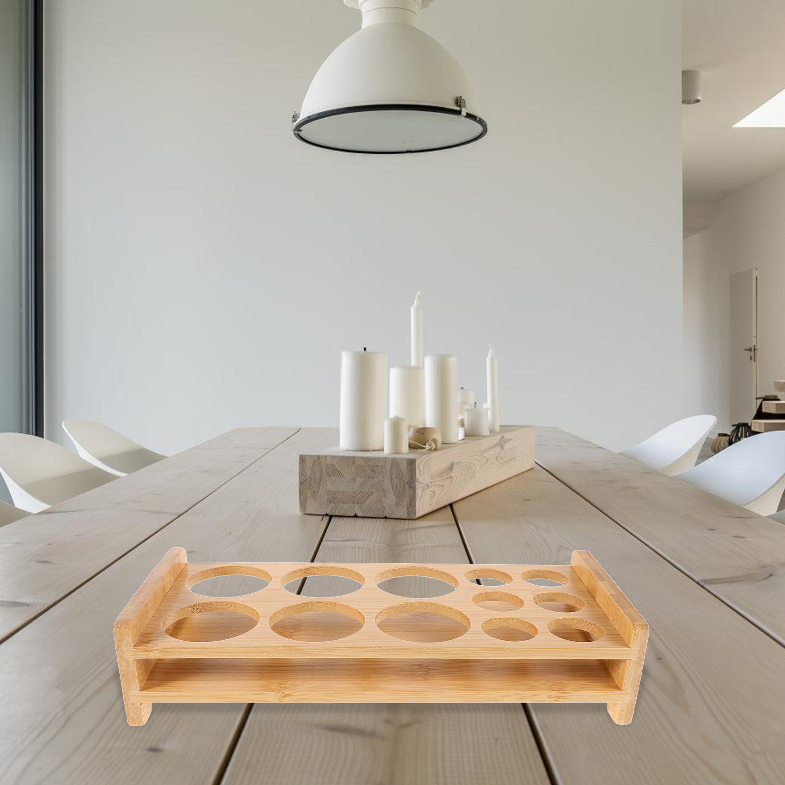 Bamboo Shot Glass Holder Organ - Home Bar Stand recension och pris