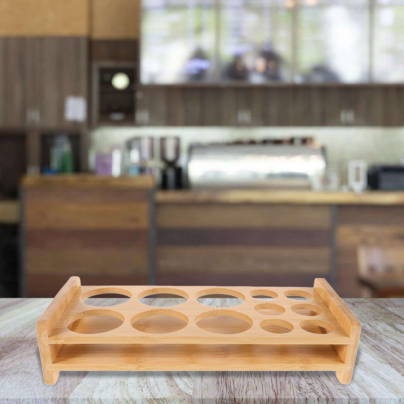 Bamboo Shot Glass Holder Organ - Home Bar Stand recension och pris