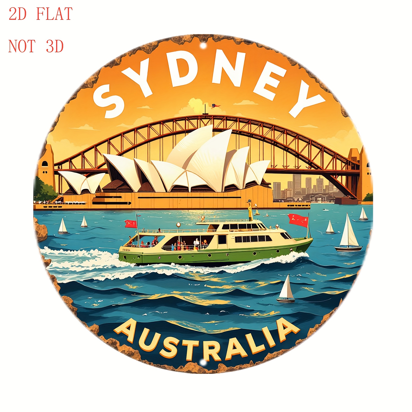 2D Metal Sign Sydney Australia - Home Bar Sydney recension och pris
