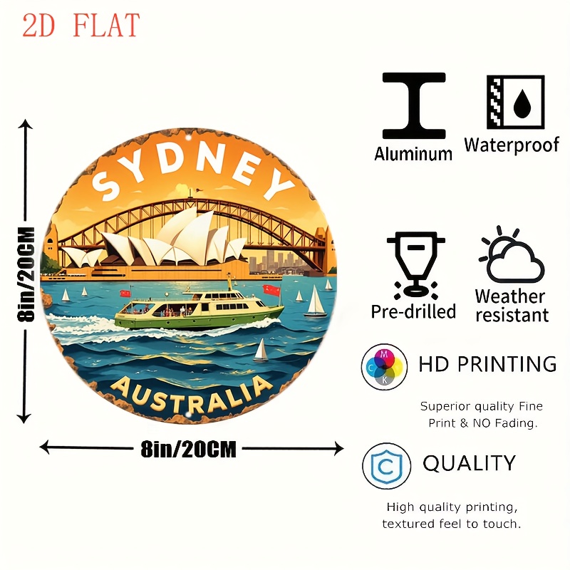 2D Metal Sign Sydney Australia - Home Bar Sydney recension och pris