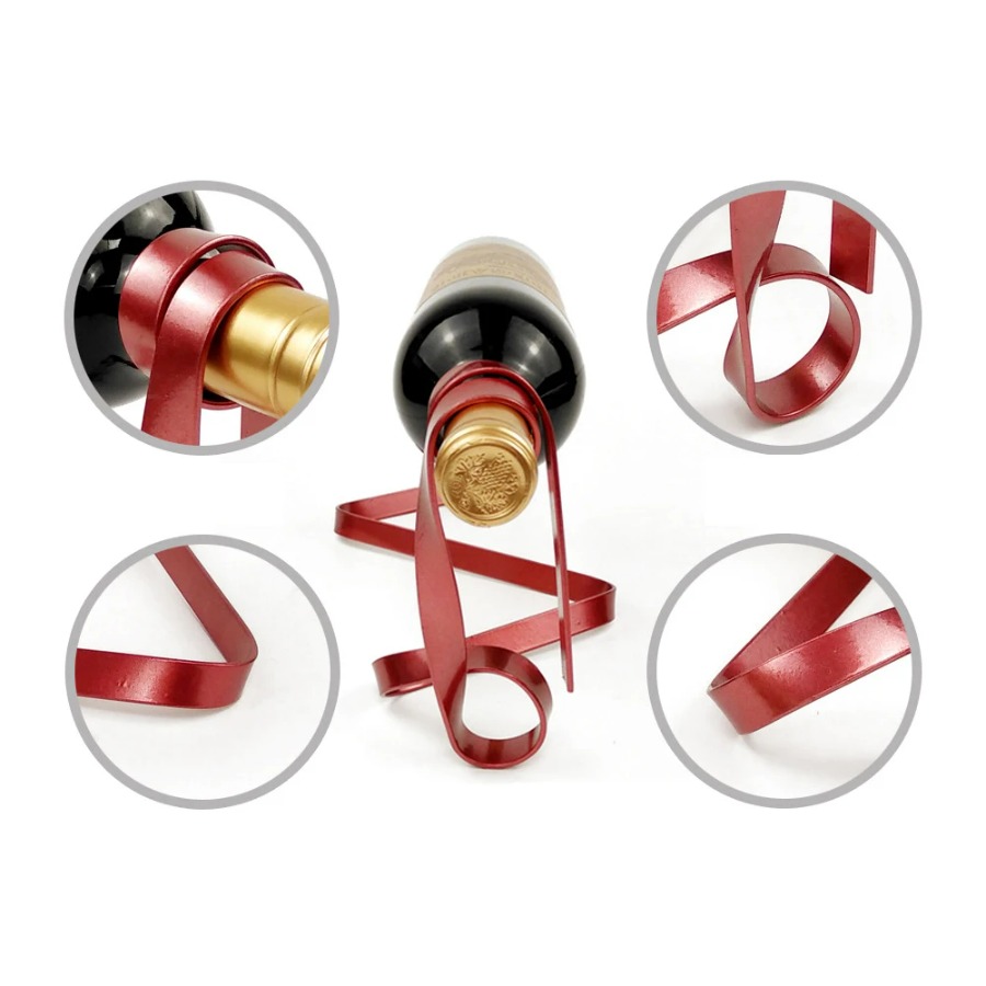 Colorful Ribbon Iron Wine Bott - Home Bar Shelf recension och pris