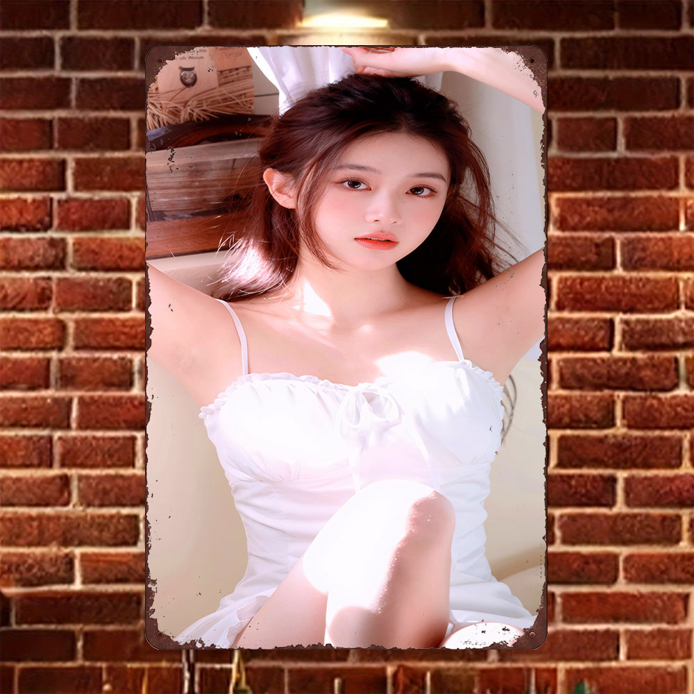 HD Tin Sign Vintage Asian Girl - Home Bar Cafe recension och pris