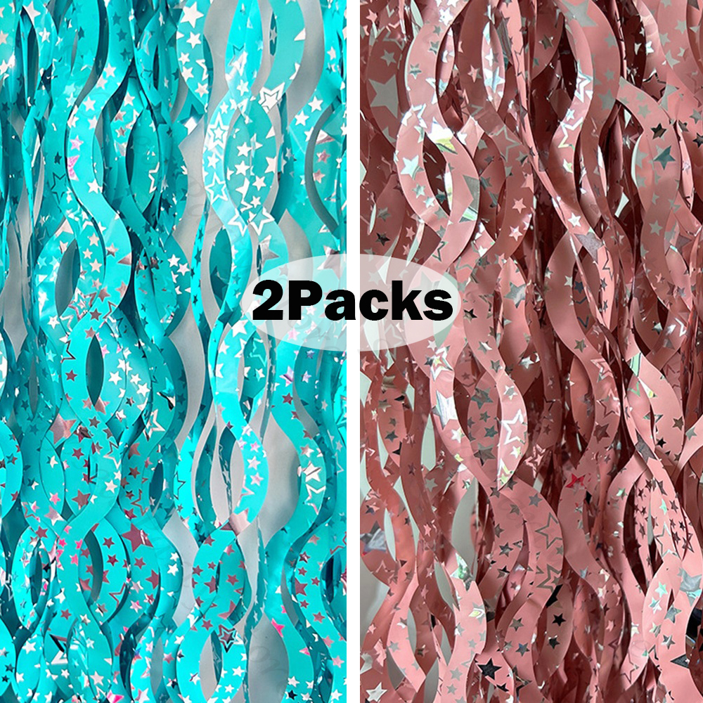 2Packs Teal Blue Pink Foil Cur - Home Bargains recension och pris